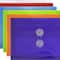 JAM Paper 5.25" x 7.5" Mixed Plastic Button String Booklet Envelopes, 18ct.